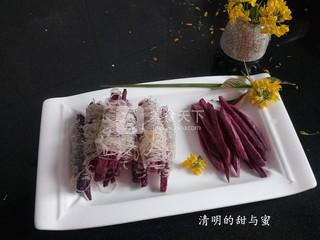 豆粉<a href=/shicai/shucai/ZiShu/index.html target=_blank><u>紫薯</u></a>两吃